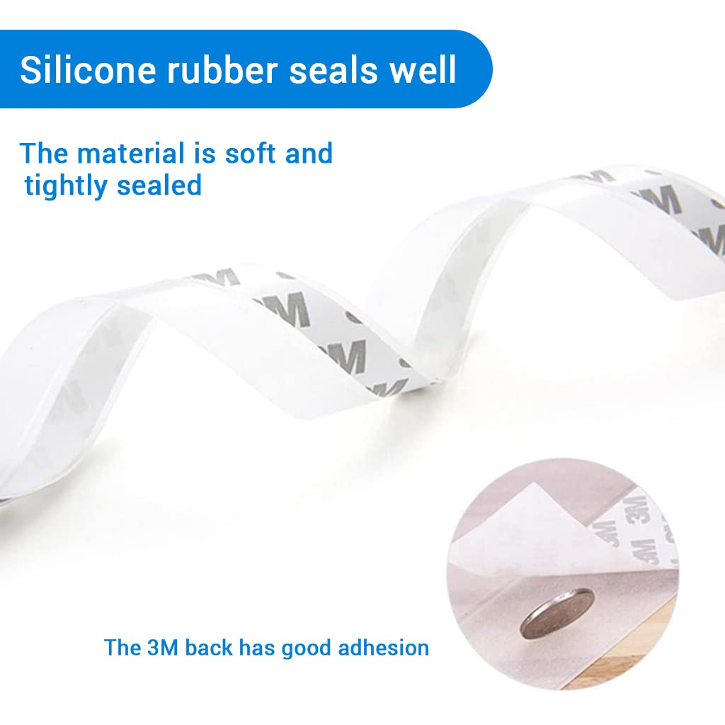 HASTHIP 1 Roll 10M Window Seal Strip, Window Weather Stripping, 35MM Door Weatherstrip, Door Seal Strips, Weather Stripping for Doors and Windows (Transparent) HASTHIP 1 Roll 10M Window Seal Strip, Window Weather Stripping, 35MM Door Weatherstrip, Door Seal Strips, Weather Stripping for Doors and Windows (Transparent)